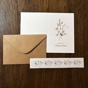 Heartfelt Sympathies Card Set of 3 with Envelopes